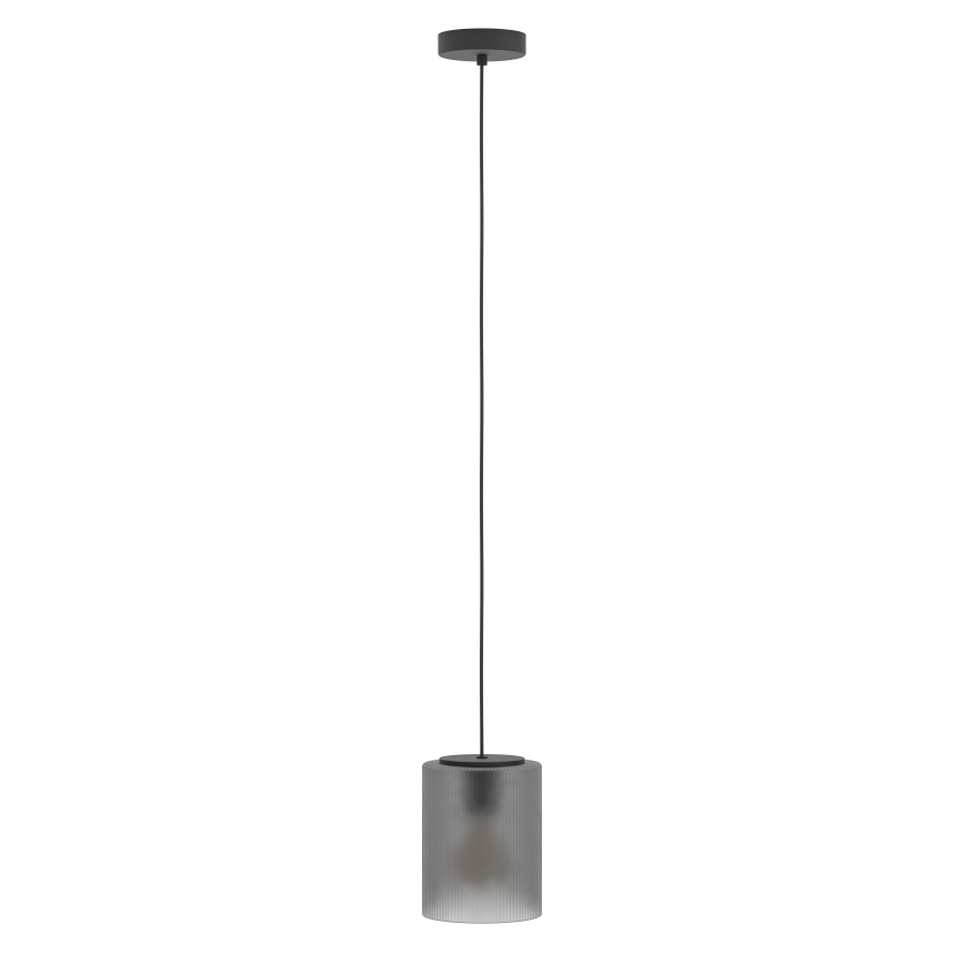 Eglo - Lustra ar auklu 1xE27/40W/230V pelēka