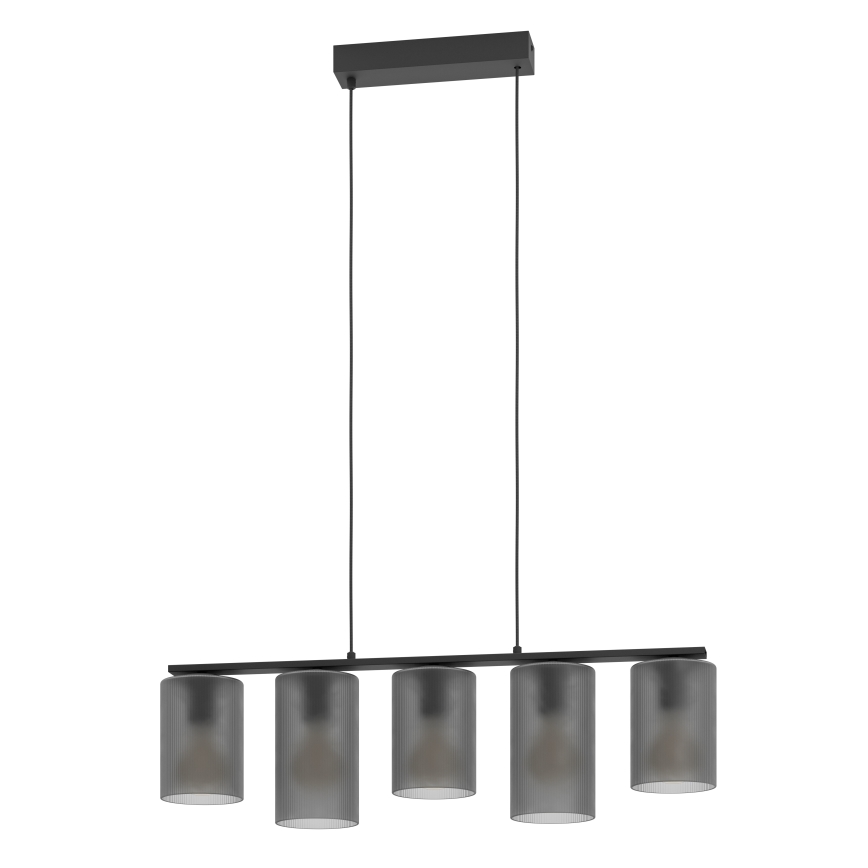 Eglo - Lustra ar auklu COLOMERA 5xE27/40W/230V pelēka