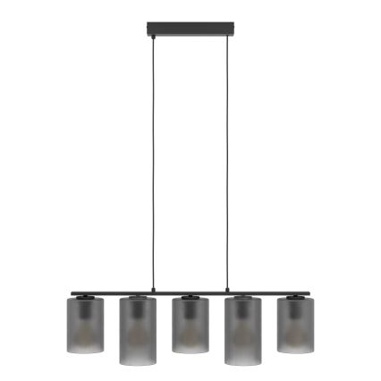 Eglo - Lustra ar auklu COLOMERA 5xE27/40W/230V pelēka