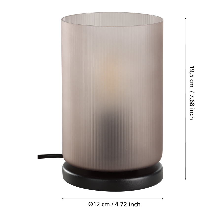 Eglo - Galda lampa 1xE27/40W/230V pelēka
