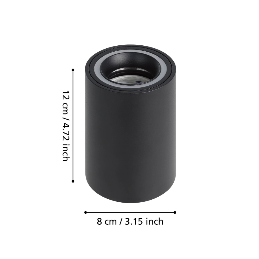 Eglo - LED RGBW Aptumšojams starmetis LED/4,9W/230V 2700-6500K melna