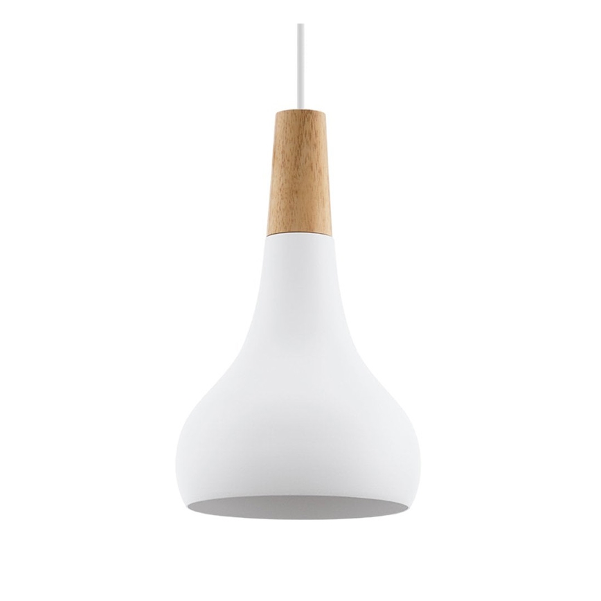 Eglo - Pakaramā lampa uz kabeļa 1xE27/60W/230V Ø 18 cm balta