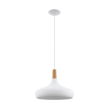 Eglo - Lustra ar auklu 1xE27/40W/230V d. 40 cm balta - FSC sertificēts