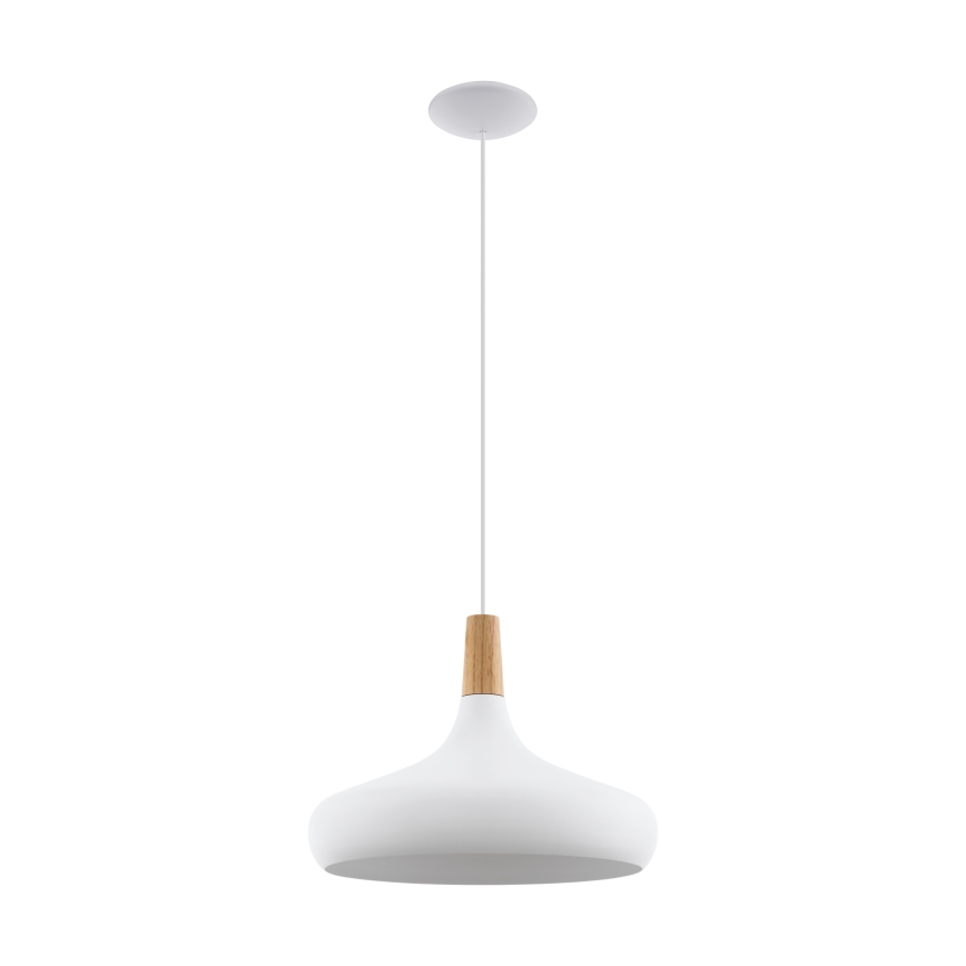 Eglo - Lustra ar auklu 1xE27/40W/230V d. 40 cm balta - FSC sertificēts