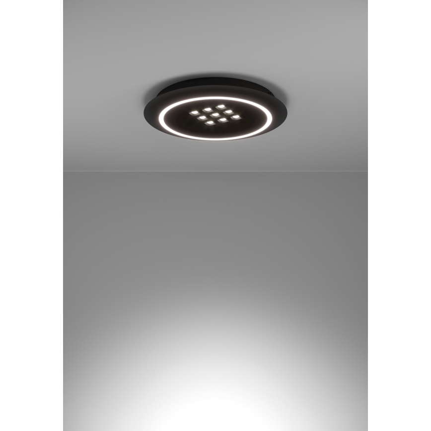 Eglo - LED Aptumšojama griestu lampa LED/21,4W/230V 2700-6500K melna + tālvadības pults