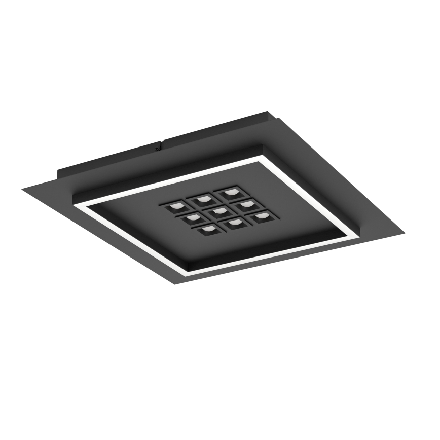 Eglo - LED Aptumšojama griestu lampa LED/21,4W/230V 2700-6500K melna + tālvadības pults