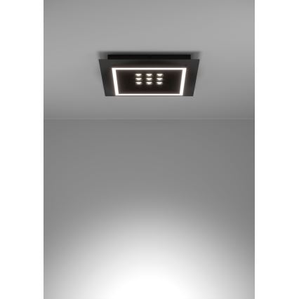 Eglo - LED Aptumšojama griestu lampa LED/21,4W/230V 2700-6500K melna + tālvadības pults