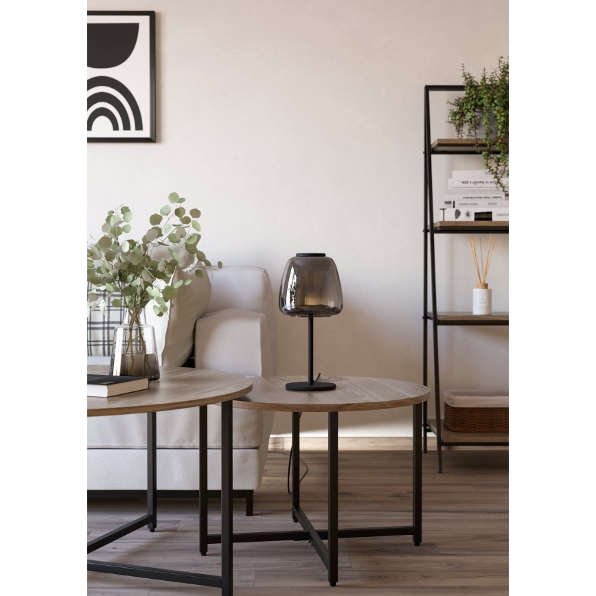 Eglo - regulējamā LED RGBW galda lampa LED/7,7W/230V 2700-6500K dūmota