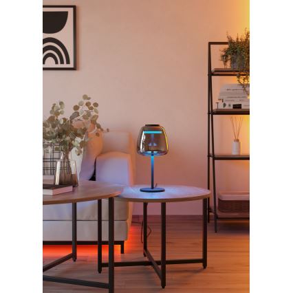Eglo - regulējamā LED RGBW galda lampa LED/7,7W/230V 2700-6500K dūmota