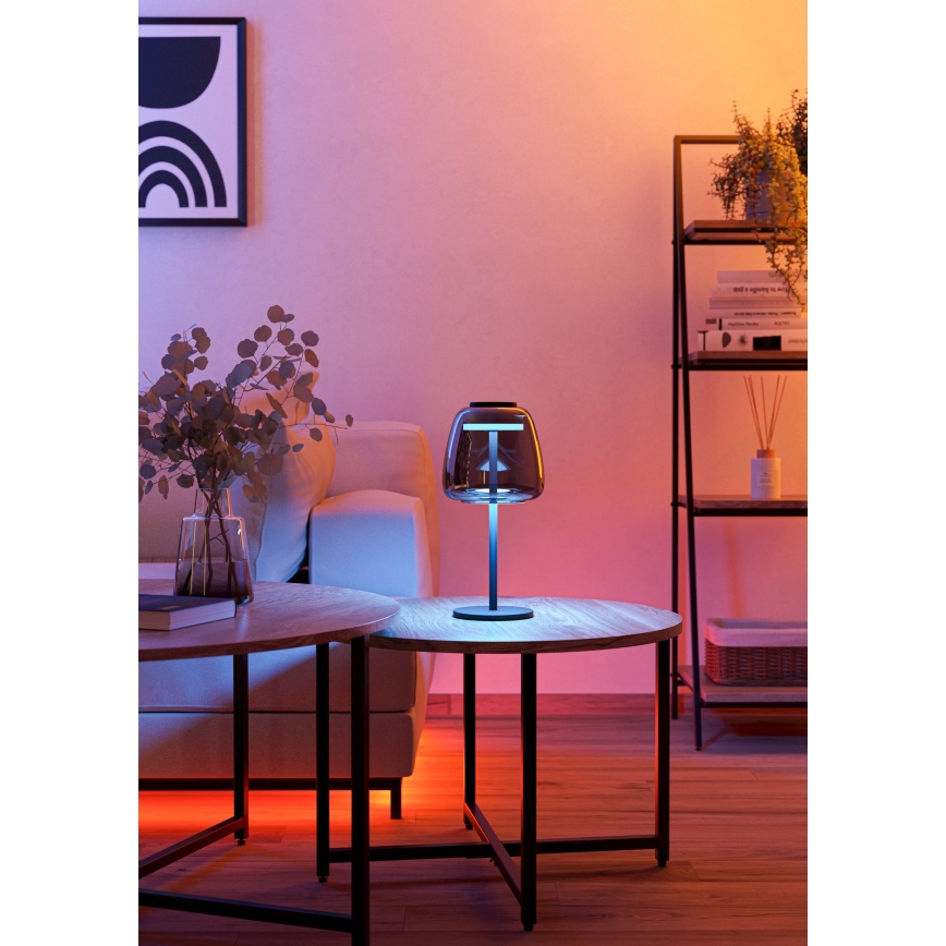 Eglo - regulējamā LED RGBW galda lampa LED/7,7W/230V 2700-6500K dūmota