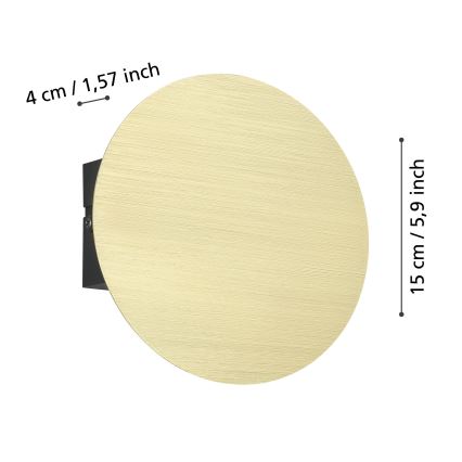 Eglo - LED Sienas lampa LED/4W/230V 3000K zelta