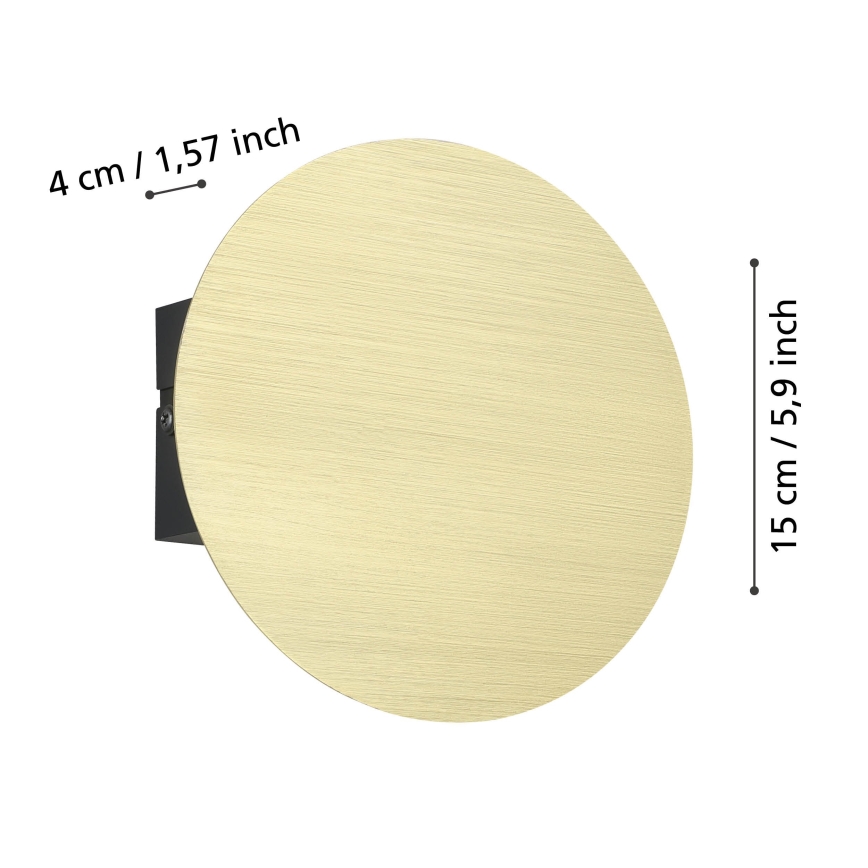 Eglo - LED Sienas lampa LED/4W/230V 3000K zelta