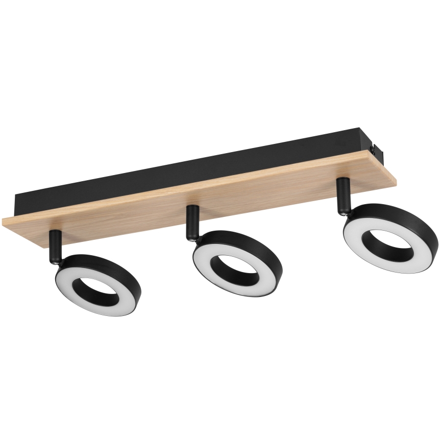 Eglo - LED virziena gaismeklis 3xLED/4,2W/230V melns/brūns