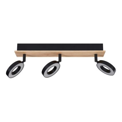 Eglo - LED virziena gaismeklis 3xLED/4,2W/230V melns/brūns