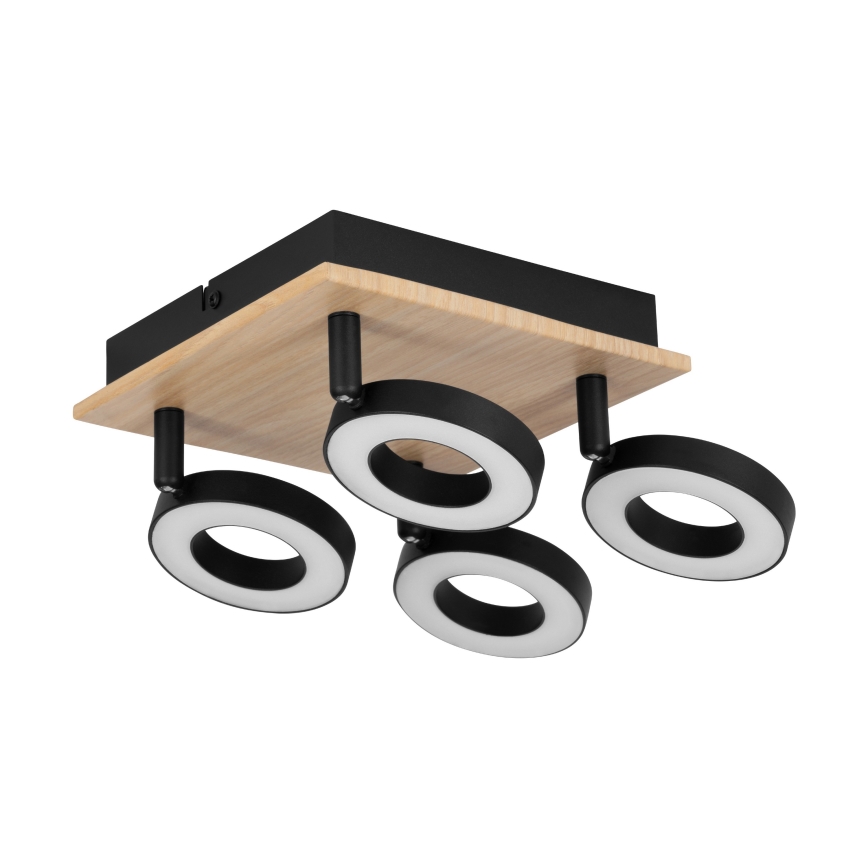 Eglo - LED virziena gaismeklis 4xLED/4,2W/230V melns/brūns