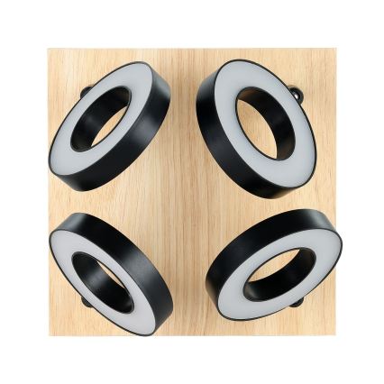 Eglo - LED virziena gaismeklis 4xLED/4,2W/230V melns/brūns