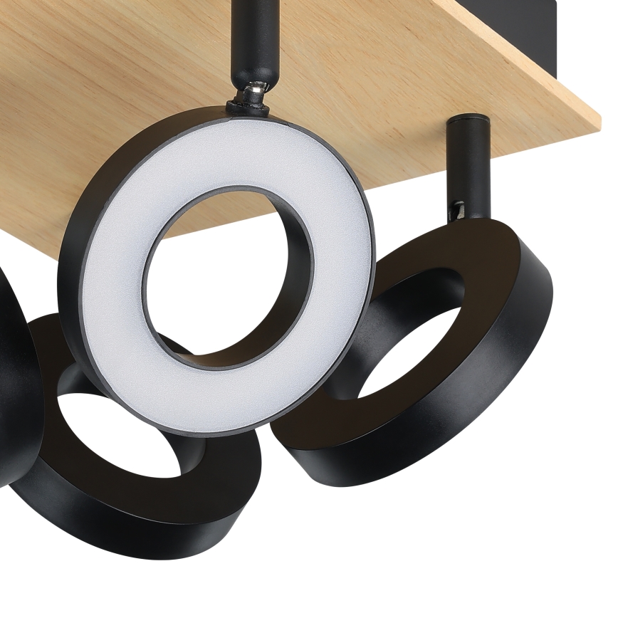 Eglo - LED virziena gaismeklis 4xLED/4,2W/230V melns/brūns