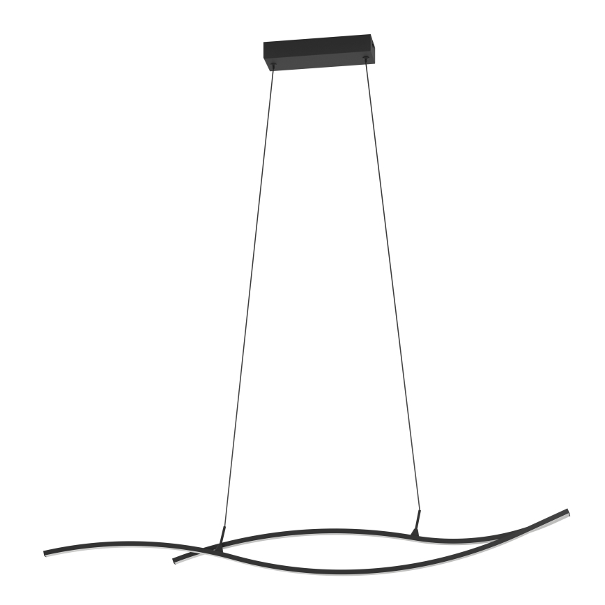 Eglo - LED Lustra ar auklu LED/20W/230V 4000K melna