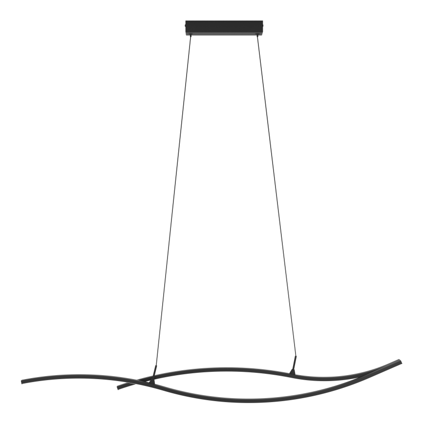 Eglo - LED Lustra ar auklu LED/20W/230V 4000K melna