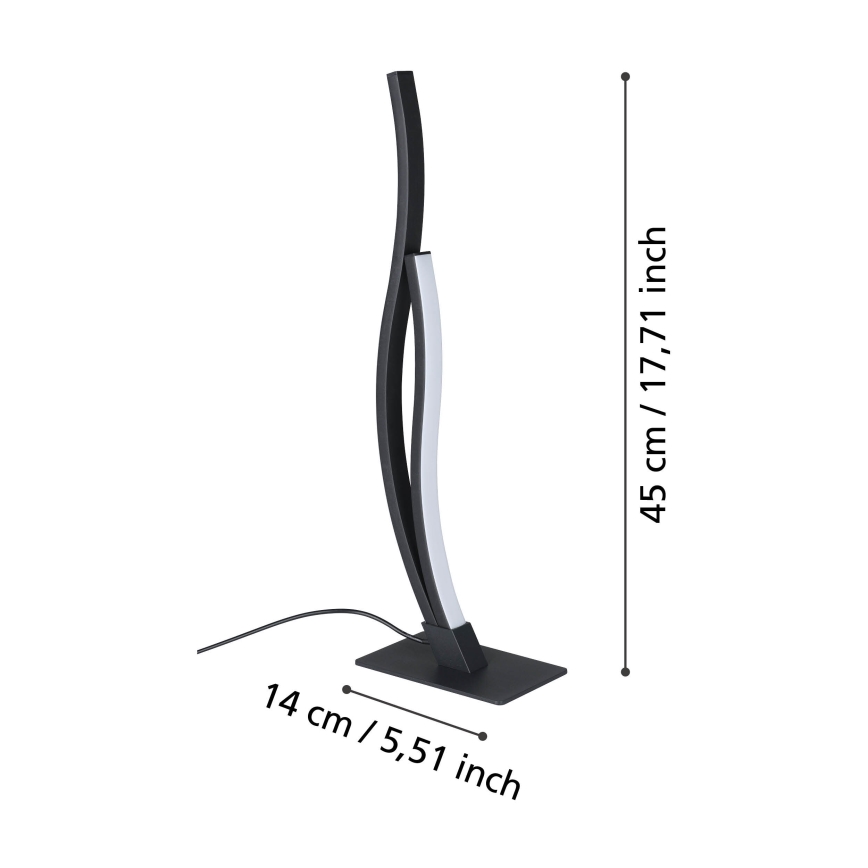 Eglo - LED Galda lampa LED/12W/230V 4000K melna