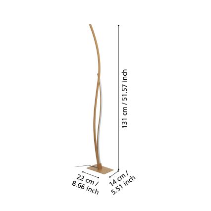 Eglo - LED Grīdas stāvlampa LED/20W/230V 4000K bēša