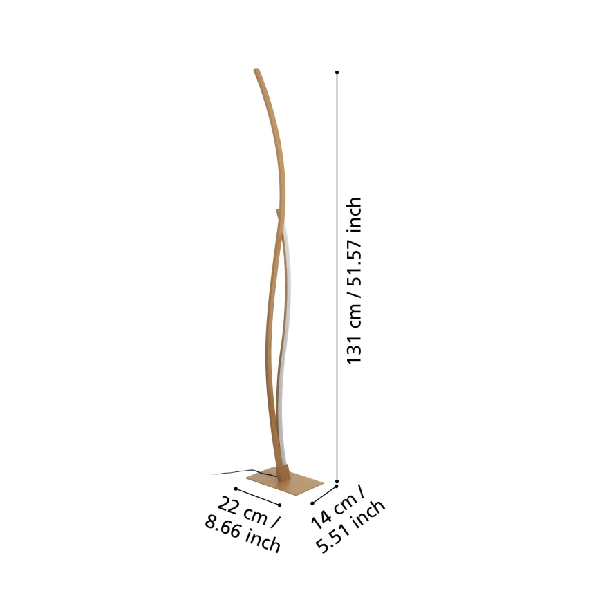 Eglo - LED Grīdas stāvlampa LED/20W/230V 4000K bēša
