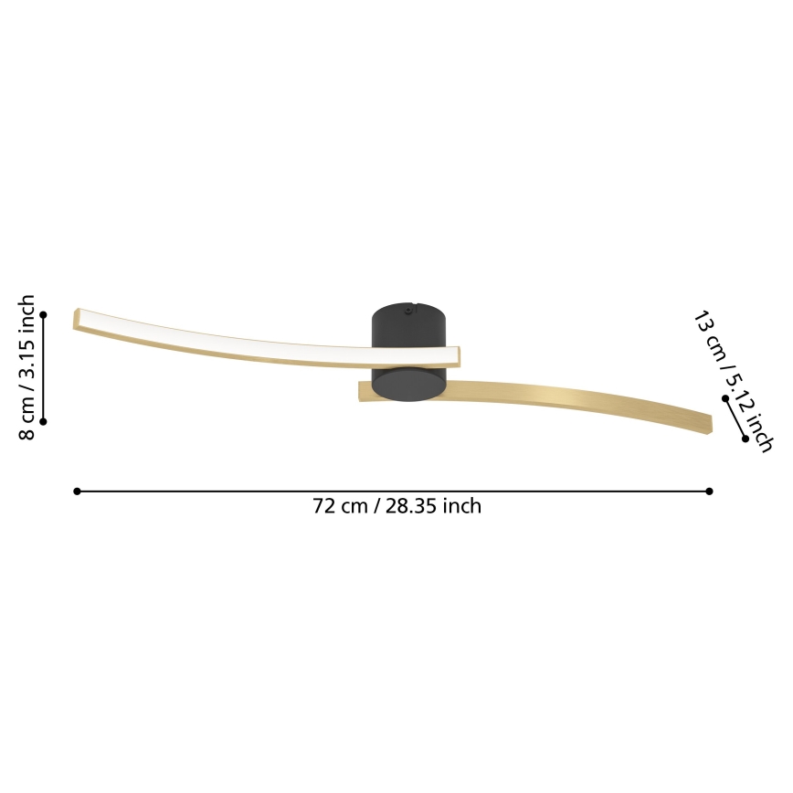 Eglo - LED Griestu lampa LED/12W/230V 4000K zelta