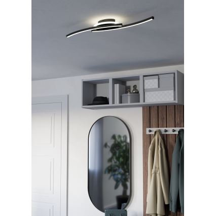 Eglo - LED Griestu lampa LED/12W/230V 4000K melna