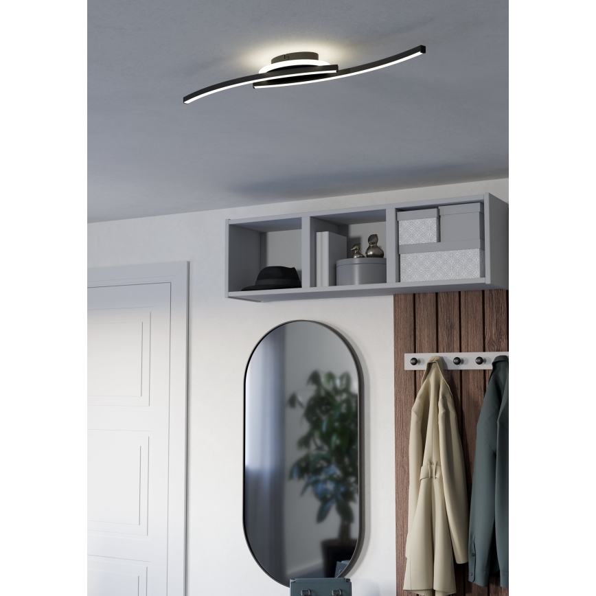 Eglo - LED Griestu lampa LED/12W/230V 4000K melna