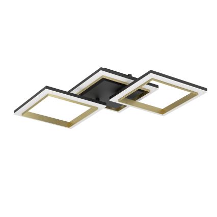 Eglo - LED Aptumšojama griestu lampa LED/20W/230V 4000K melna/zelta