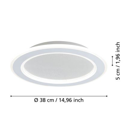 Eglo - LED Aptumšojama griestu lampa LED/20W/230V 2700-6500K balta + tālvadības pults
