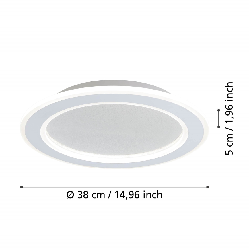 Eglo - LED Aptumšojama griestu lampa LED/20W/230V 2700-6500K balta + tālvadības pults