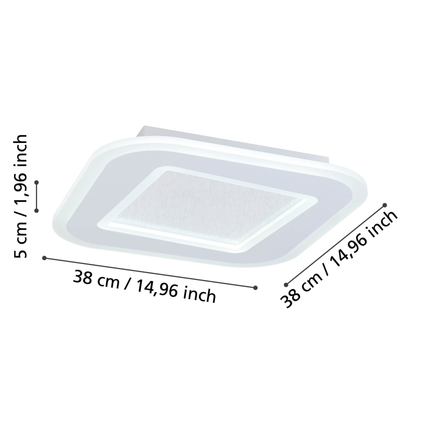Eglo - LED Aptumšojama griestu lampa LED/20W/230V 2700-6500K balta + tālvadības pults