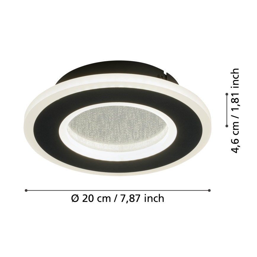Eglo - LED Sienas lampa LED/12W/230V 4000K melna