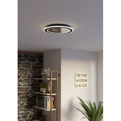 Eglo - LED Aptumšojama griestu lampa LED/20W/230V 2700-6500K melna + tālvadības pults