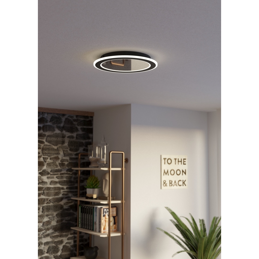 Eglo - LED Aptumšojama griestu lampa LED/20W/230V 2700-6500K melna + tālvadības pults