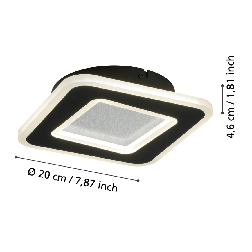 Eglo - LED Sienas lampa LED/12W/230V 4000K melna