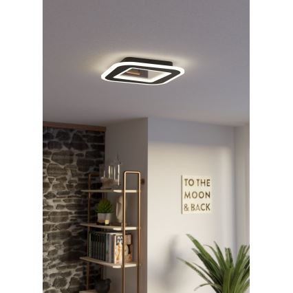 Eglo - LED Aptumšojama griestu lampa LED/20W/230V 2700-6500K melna + tālvadības pults