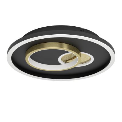 Eglo - LED Griestu lampa 1xLED/14W/230V + 1xLED/8,5W d. 38 cm melna/zelta