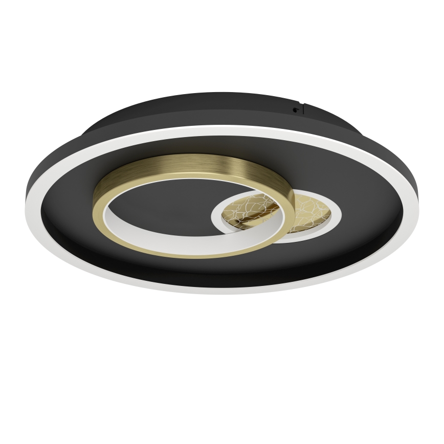 Eglo - LED Griestu lampa 1xLED/14W/230V + 1xLED/8,5W d. 38 cm melna/zelta