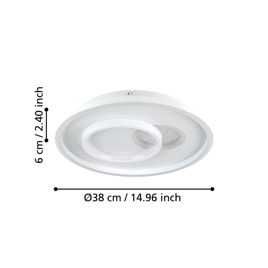Eglo - LED Griestu lampa 1xLED/14W/230V + 1xLED/8,5W d. 38 cm balta