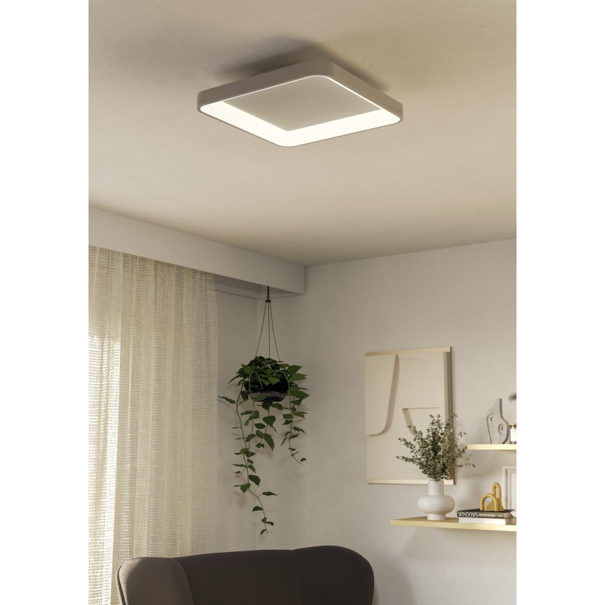 Eglo - LED Aptumšojama griestu lampa LORETELLO LED/12W/230V balta + tālvadības pults