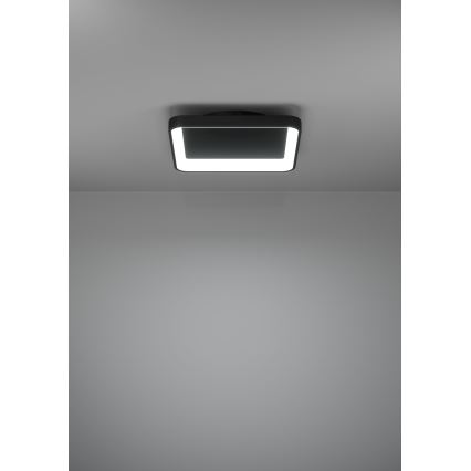 Eglo - LED Aptumšojama griestu lampa LED/12W/230V 2700-6500K melna + tālvadības pults