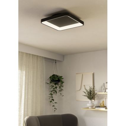Eglo - LED Aptumšojama griestu lampa LED/12W/230V 2700-6500K melna + tālvadības pults