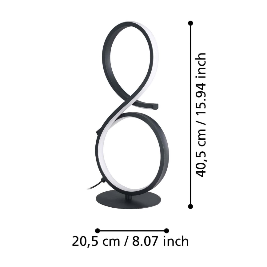 Eglo - LED Galda lampa LED/11,4W/230V 3000K melna