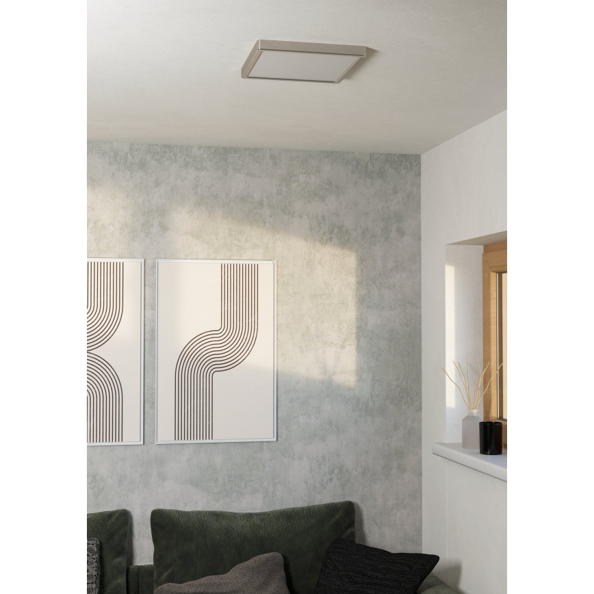 Eglo - LED griestu gaismeklis LED/13W/230V 2700/4000/6500K 29x29 cm matēts hroms