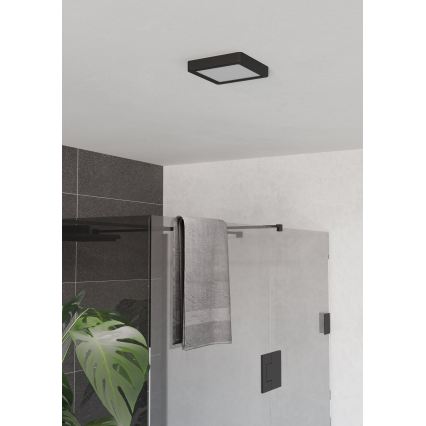 Eglo - LED griestu gaismeklis vannas istabai LED/7W/230V 2700/4000/6500K 15x15 cm IP44 melna