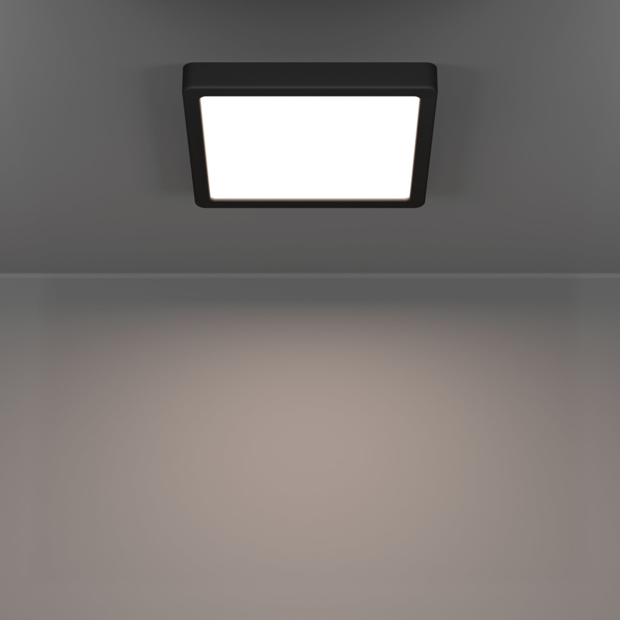 Eglo - LED vannas istabas griestu lampa LED/10,5W/230V 2700/4000/6500K 22x22 cm IP44 melna