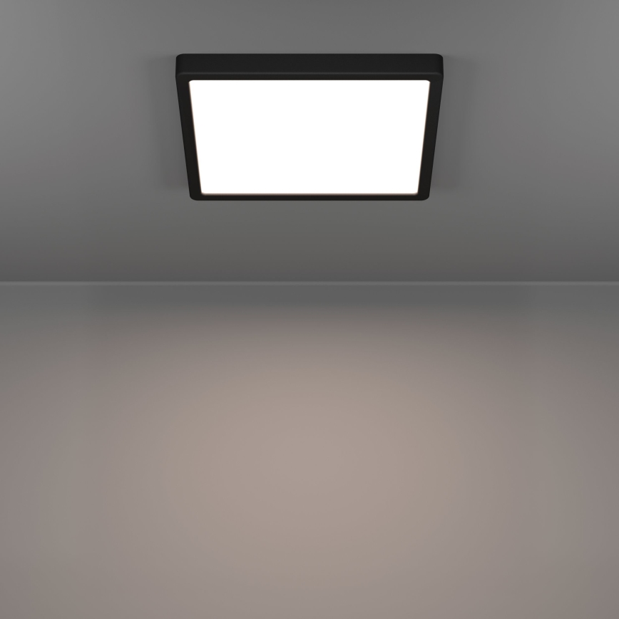 Eglo - LED vannas istabas griestu gaismeklis LED/13W/230V 2700/4000/6500K 29x29 cm IP44 melns