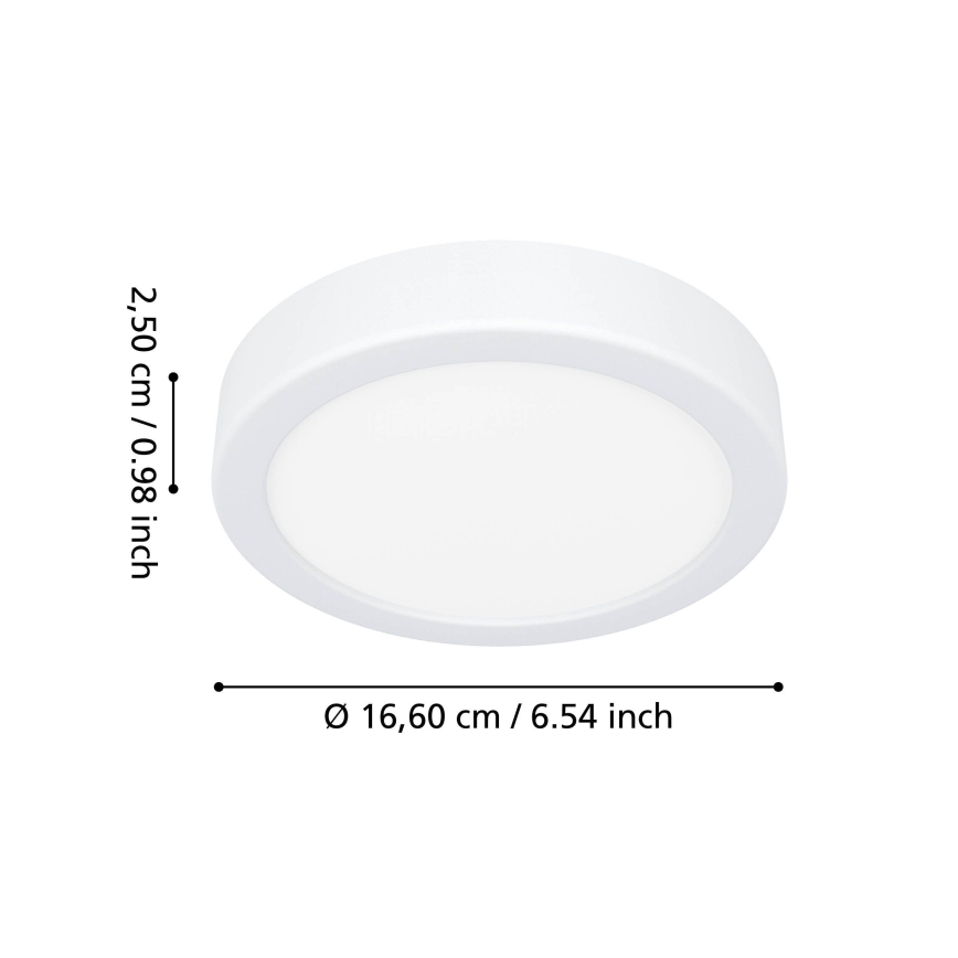 Eglo - LED vannasistabas griestu lampa LED/7,5W/230V Ø 16,6 cm IP44 balta